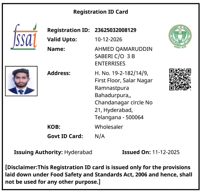 FSSAI Certificate